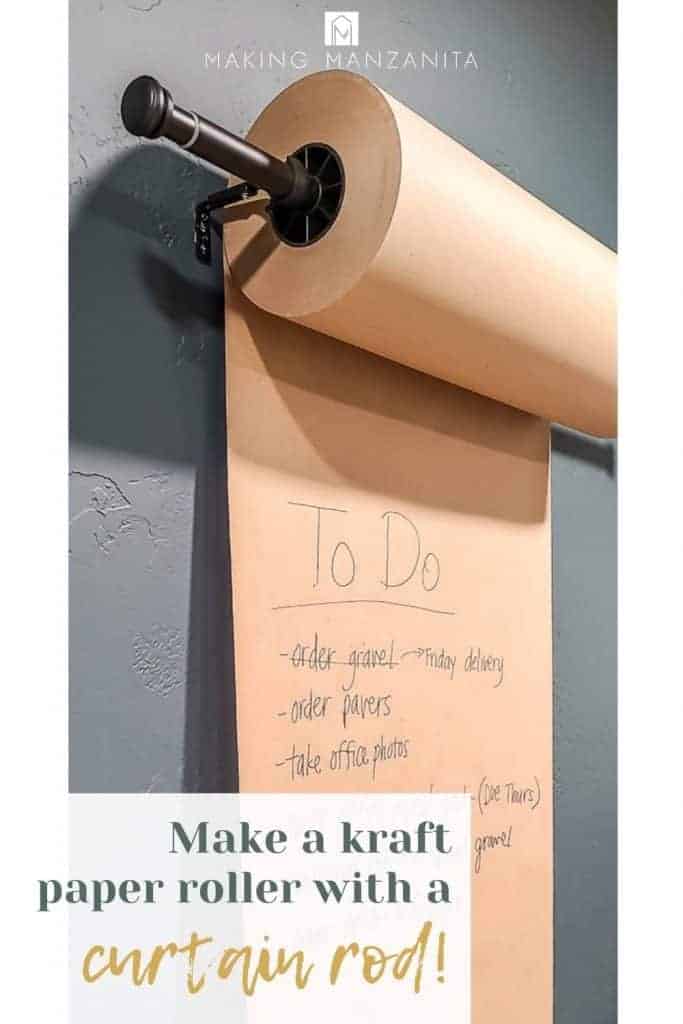 DIY Kraft Paper Roll Holder Tutorial (Cheap & Easy!) - Making Manzanita